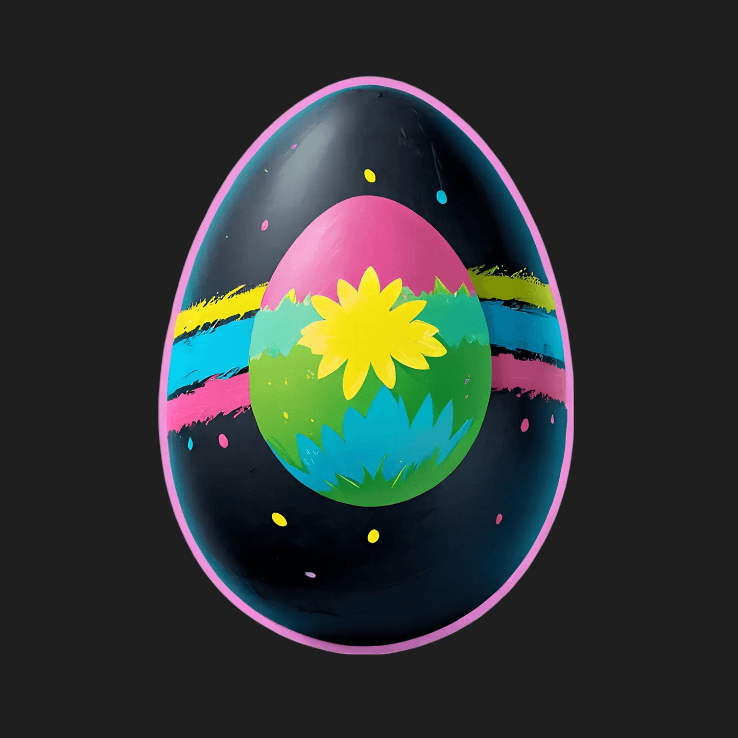 Easter Egg Glow - Vibrant Sticker - Heat Press Transfer