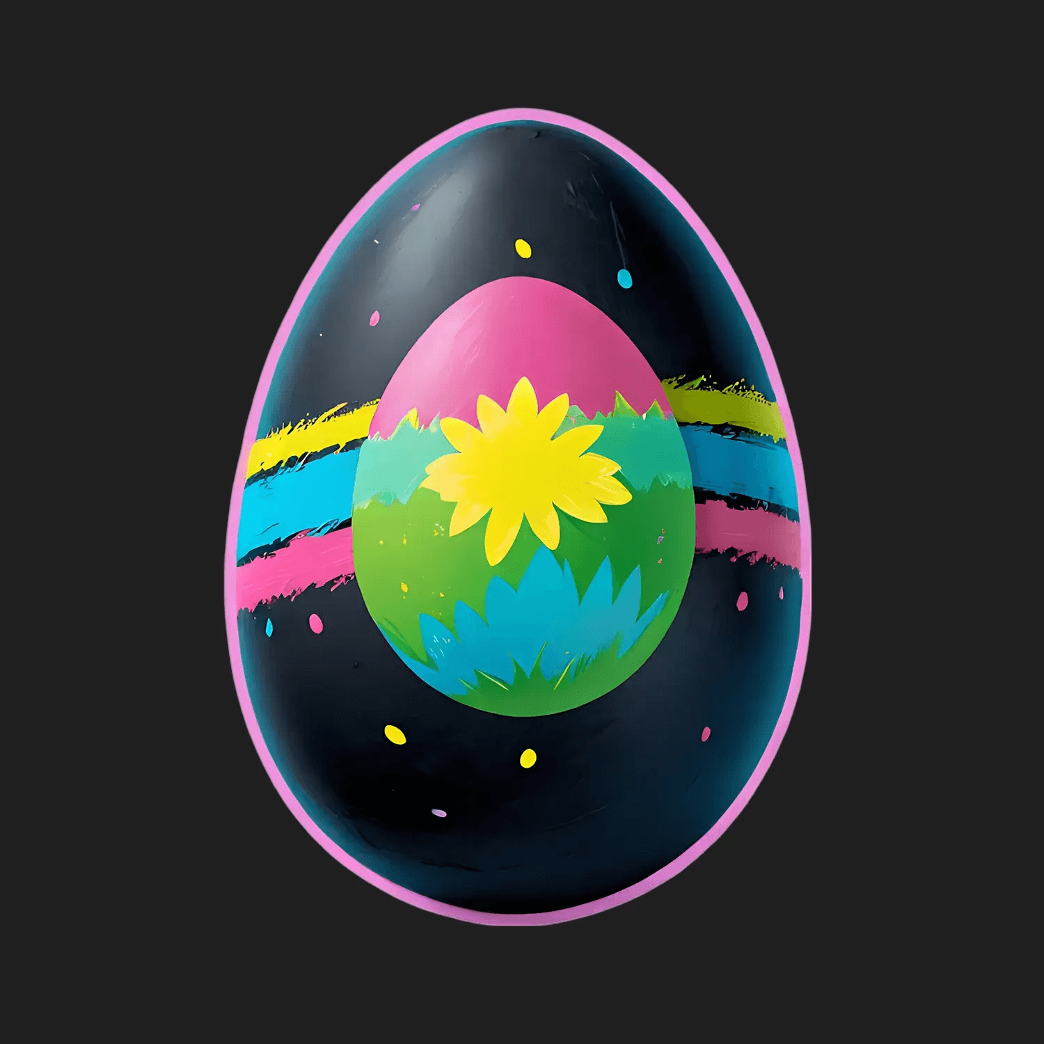 Easter Egg Glow - Vibrant Sticker - Heat Press Transfer