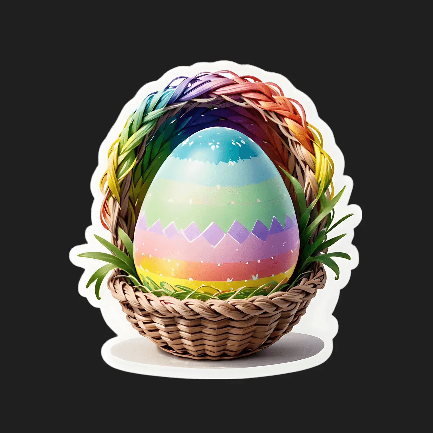 Easter Egg Rainbow - Sticker - Heat Press Transfer