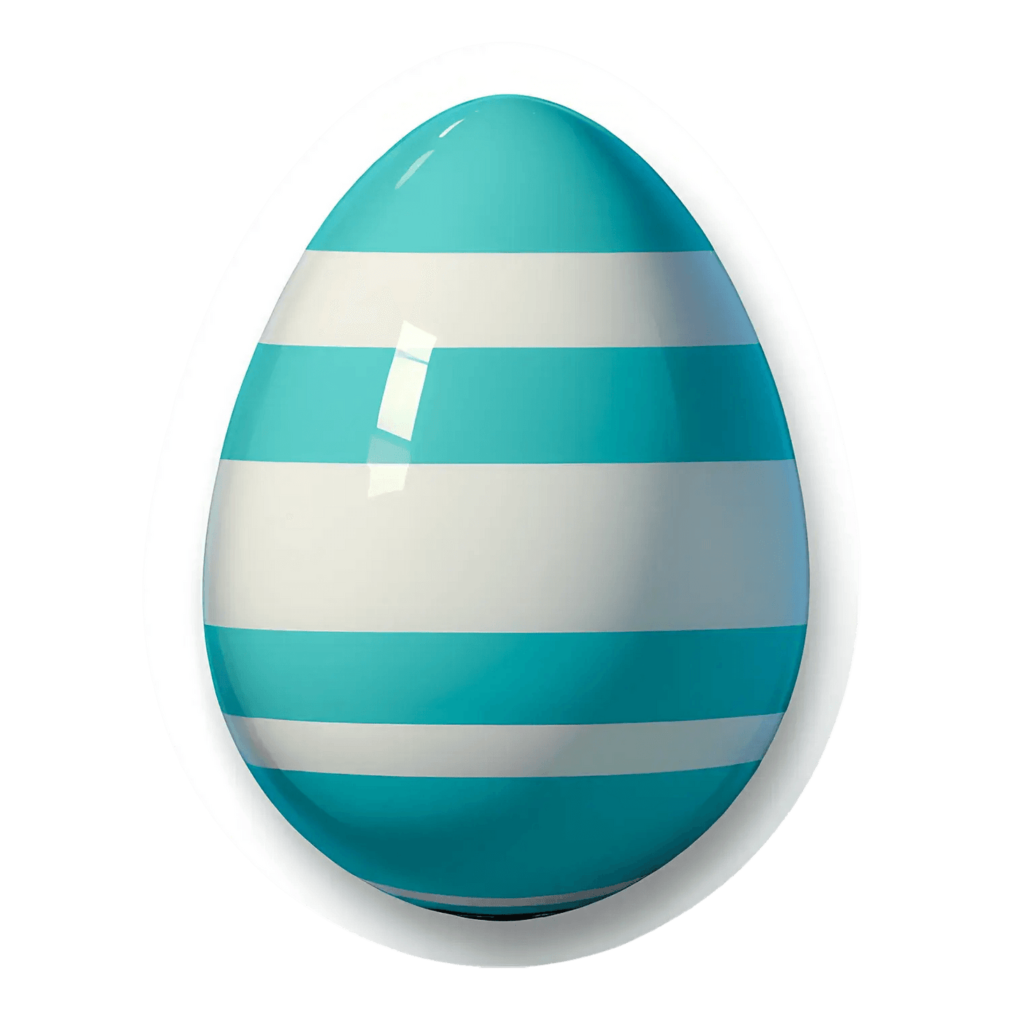 Easter Egg Sticker - Blue and White Striped - Heat Press Transfer