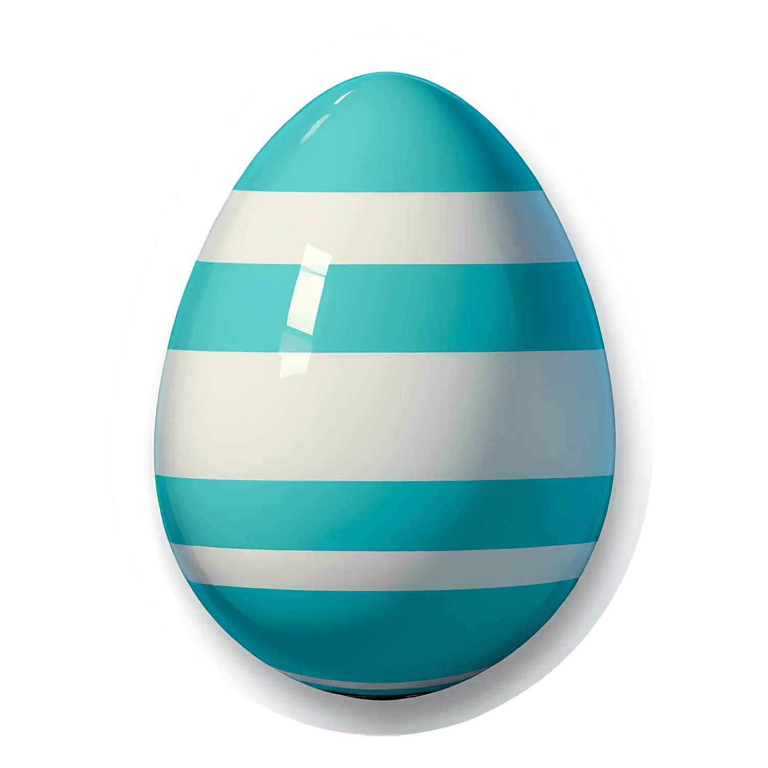 Easter Egg Sticker - Blue and White Striped - Heat Press Transfer