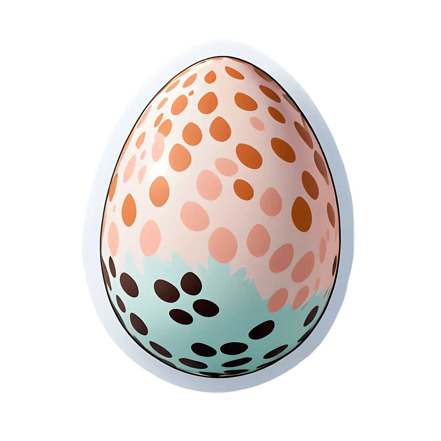 Easter Egg Sticker - Colorful Dots Pattern - Heat Press Transfer