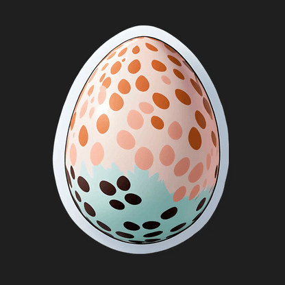 Easter Egg Sticker - Colorful Dots Pattern - Heat Press Transfer