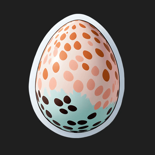 Easter Egg Sticker - Colorful Dots Pattern - Heat Press Transfer