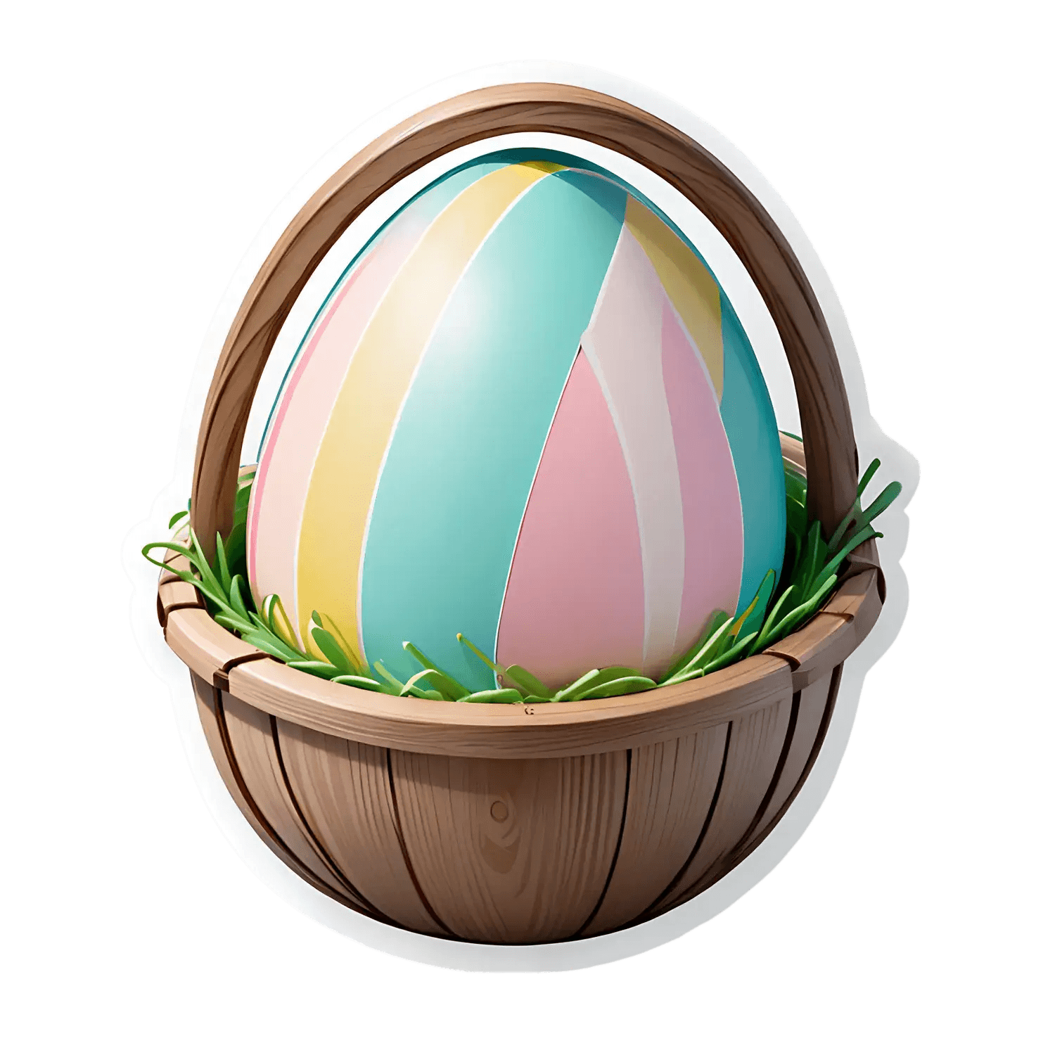 Easter Egg Sticker - Colorful Holiday Decal - Heat Press Transfer