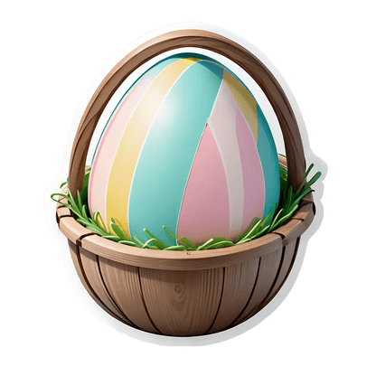 Easter Egg Sticker - Colorful Holiday Decal - Heat Press Transfer