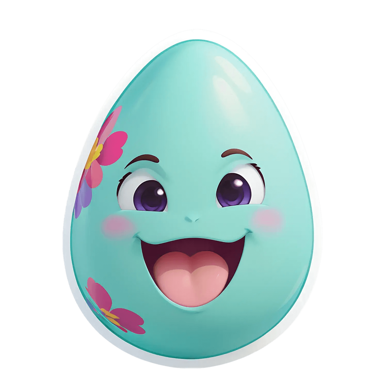 Easter Egg Sticker - Cute Floral Design - Heat Press Transfer