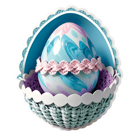 Easter Egg Sticker - Decorative Colorful Motif - Heat Press Transfer