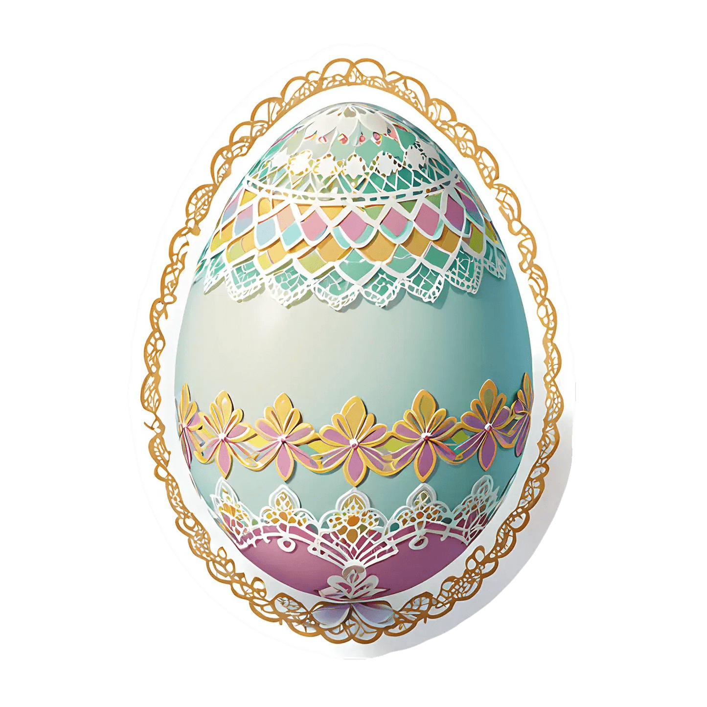 Easter Egg Sticker - Decorative Egg Design - Heat Press Transfer