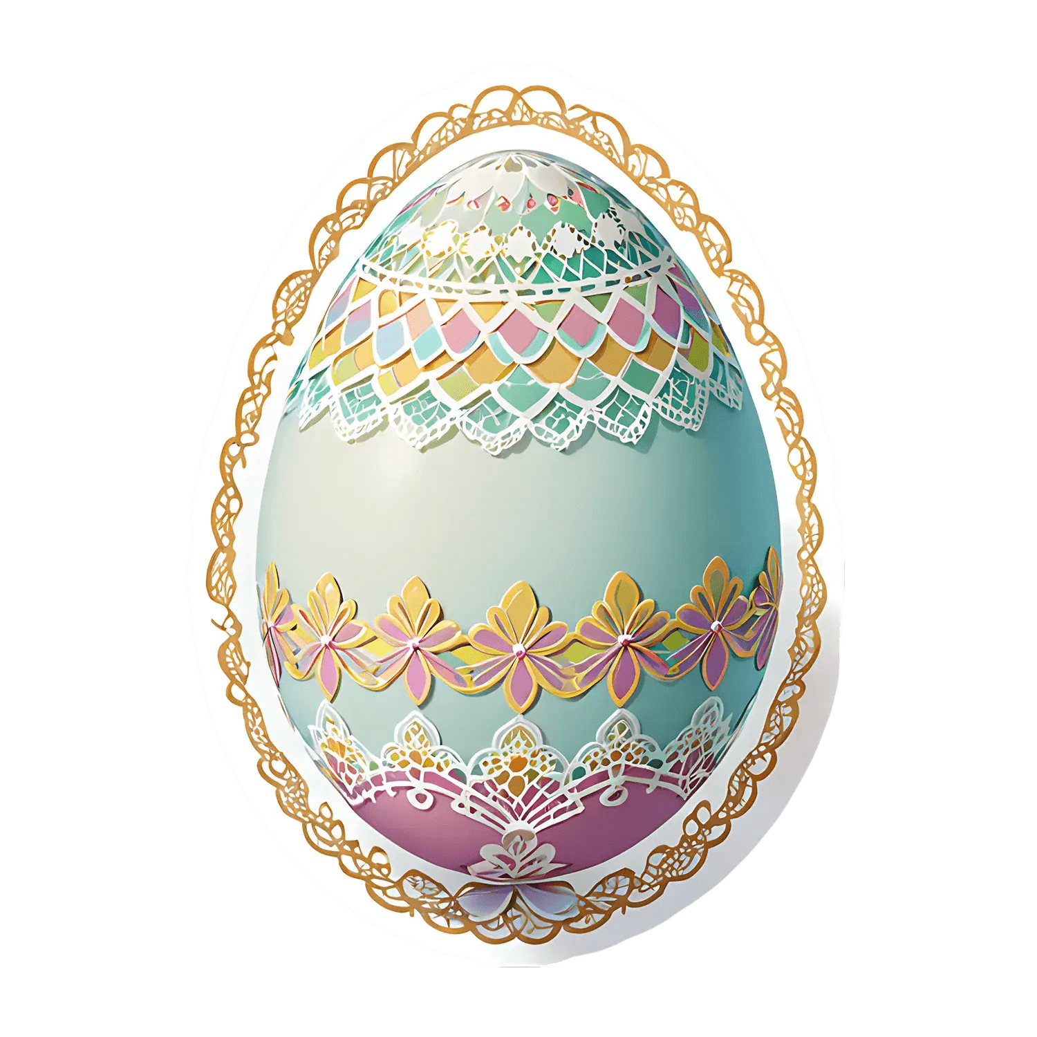 Easter Egg Sticker - Decorative Egg Design - Heat Press Transfer