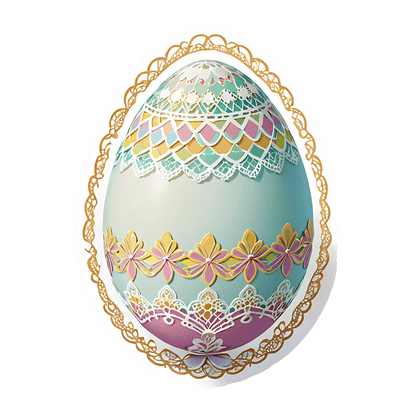 Easter Egg Sticker - Decorative Egg Design - Heat Press Transfer