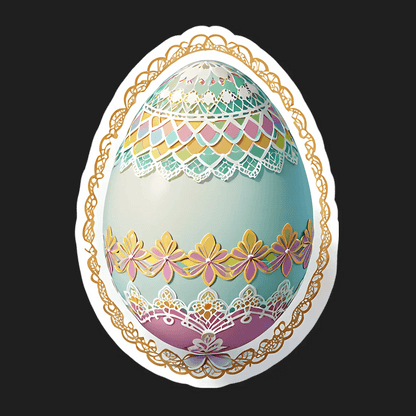 Easter Egg Sticker - Decorative Egg Design - Heat Press Transfer
