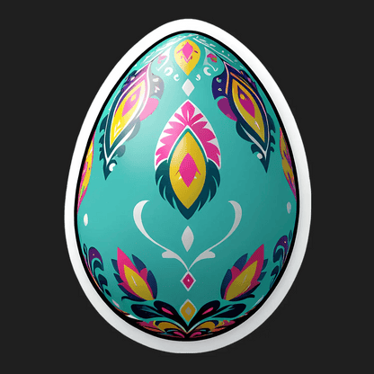 Easter Egg Sticker - Decorative UV DTF Design - Heat Press Transfer