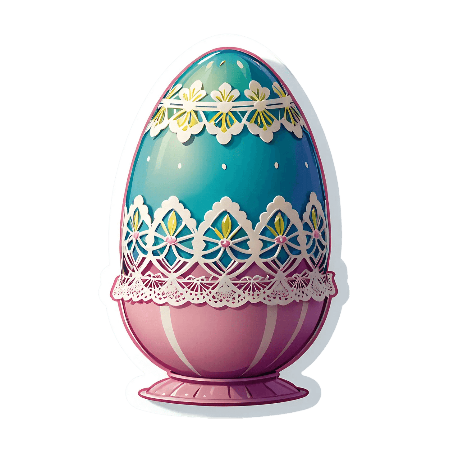 Easter Egg Sticker - Decorative UV DTF - Heat Press Transfer