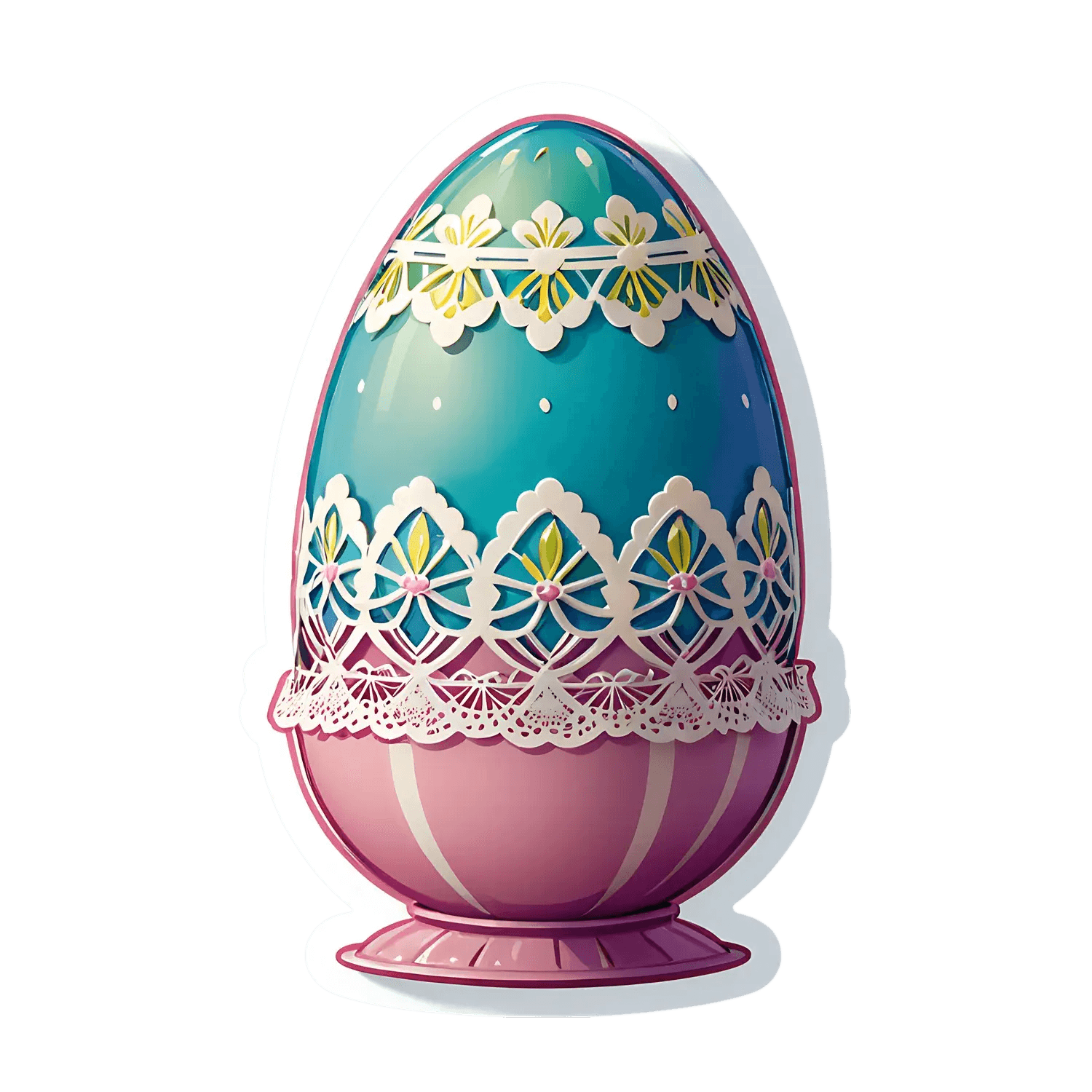 Easter Egg Sticker - Decorative UV DTF - Heat Press Transfer