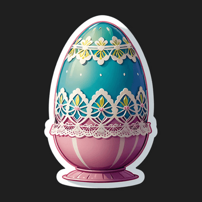 Easter Egg Sticker - Decorative UV DTF - Heat Press Transfer