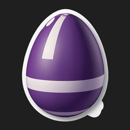 Easter Egg Sticker - UV DTF Purple Decor - Heat Press Transfer