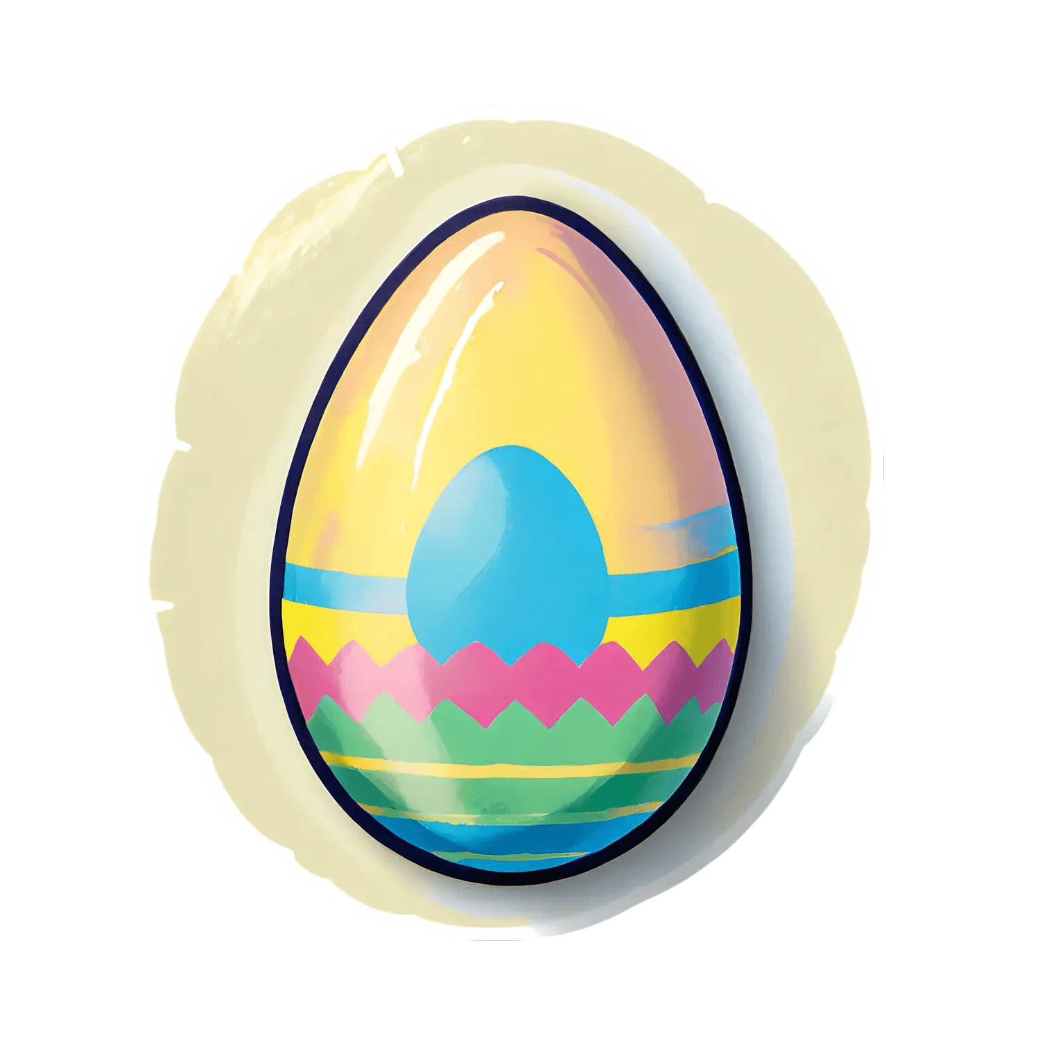 Easter Egg Sticker - Vibrant and Colorful - Heat Press Transfer