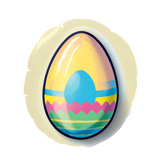 Easter Egg Sticker - Vibrant and Colorful - Heat Press Transfer