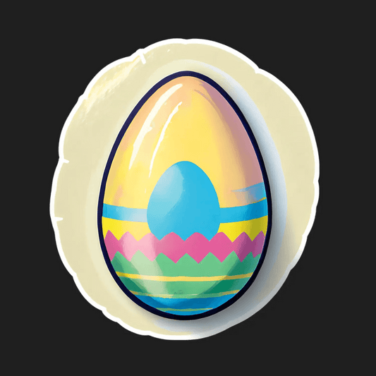 Easter Egg Sticker - Vibrant and Colorful - Heat Press Transfer