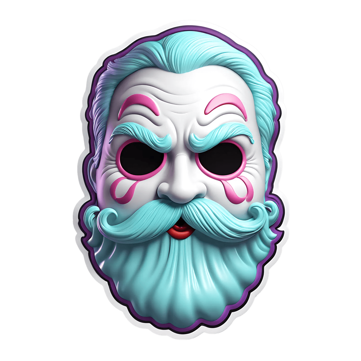 Eccentric Beard - UV DTF Sticker - Heat Press Transfer