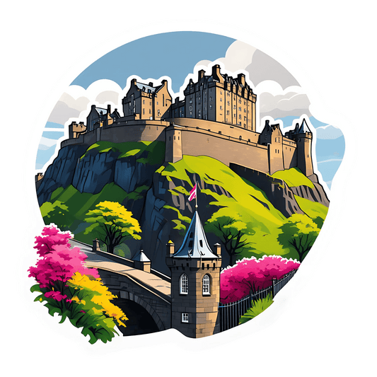 Edinburgh Castle View - Sticker - Heat Press Transfer