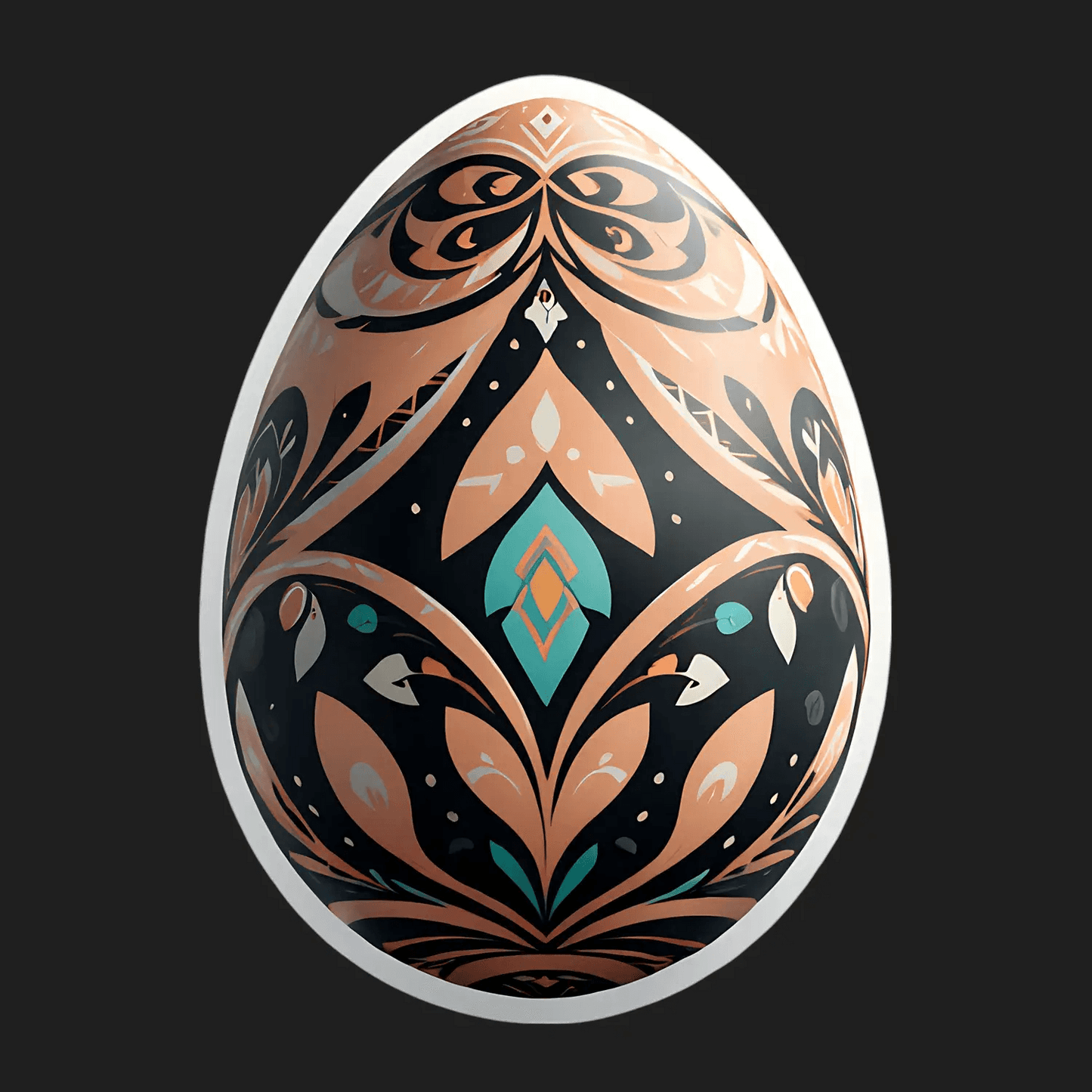 Egg Art Deco - Sticker - Heat Press Transfer