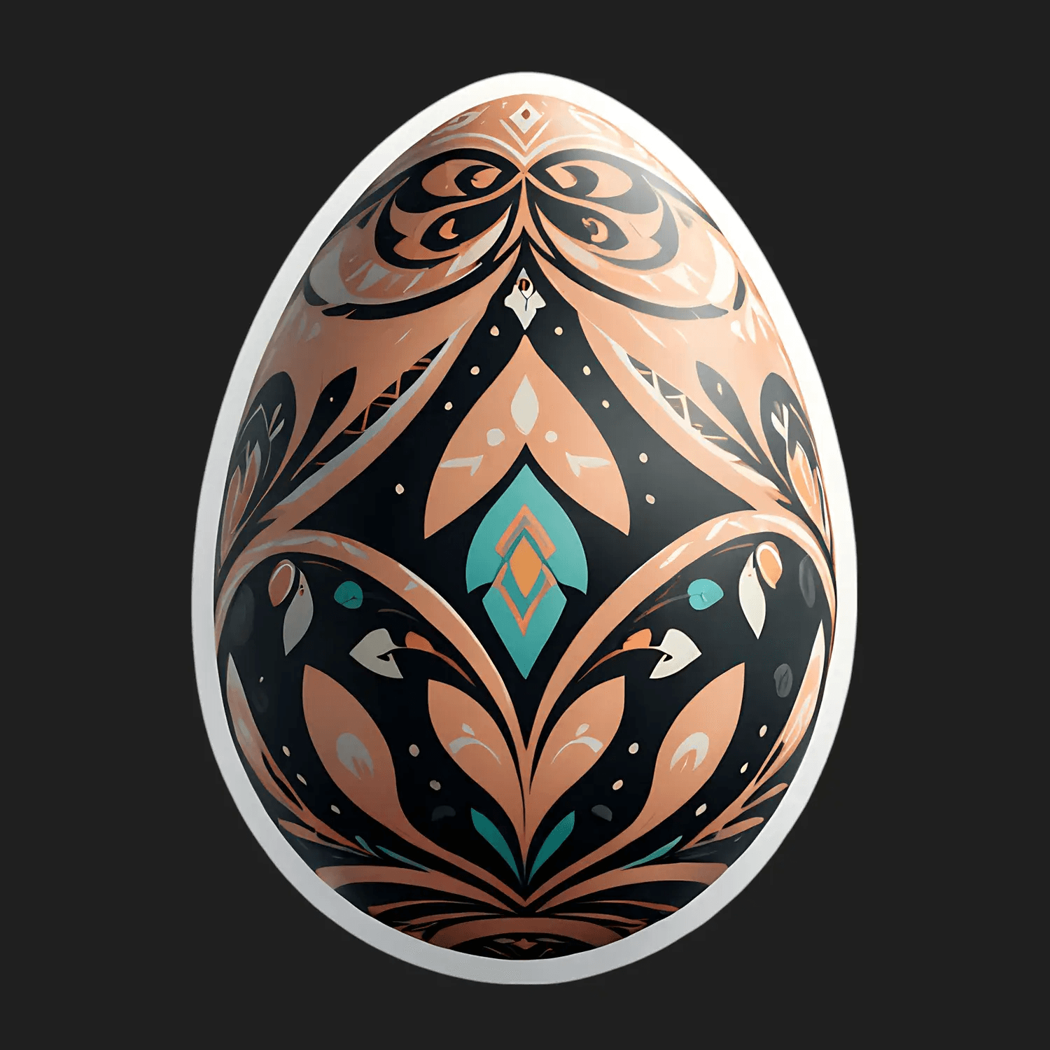 Egg Art Deco - Sticker - Heat Press Transfer