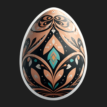 Egg Art Deco - Sticker - Heat Press Transfer