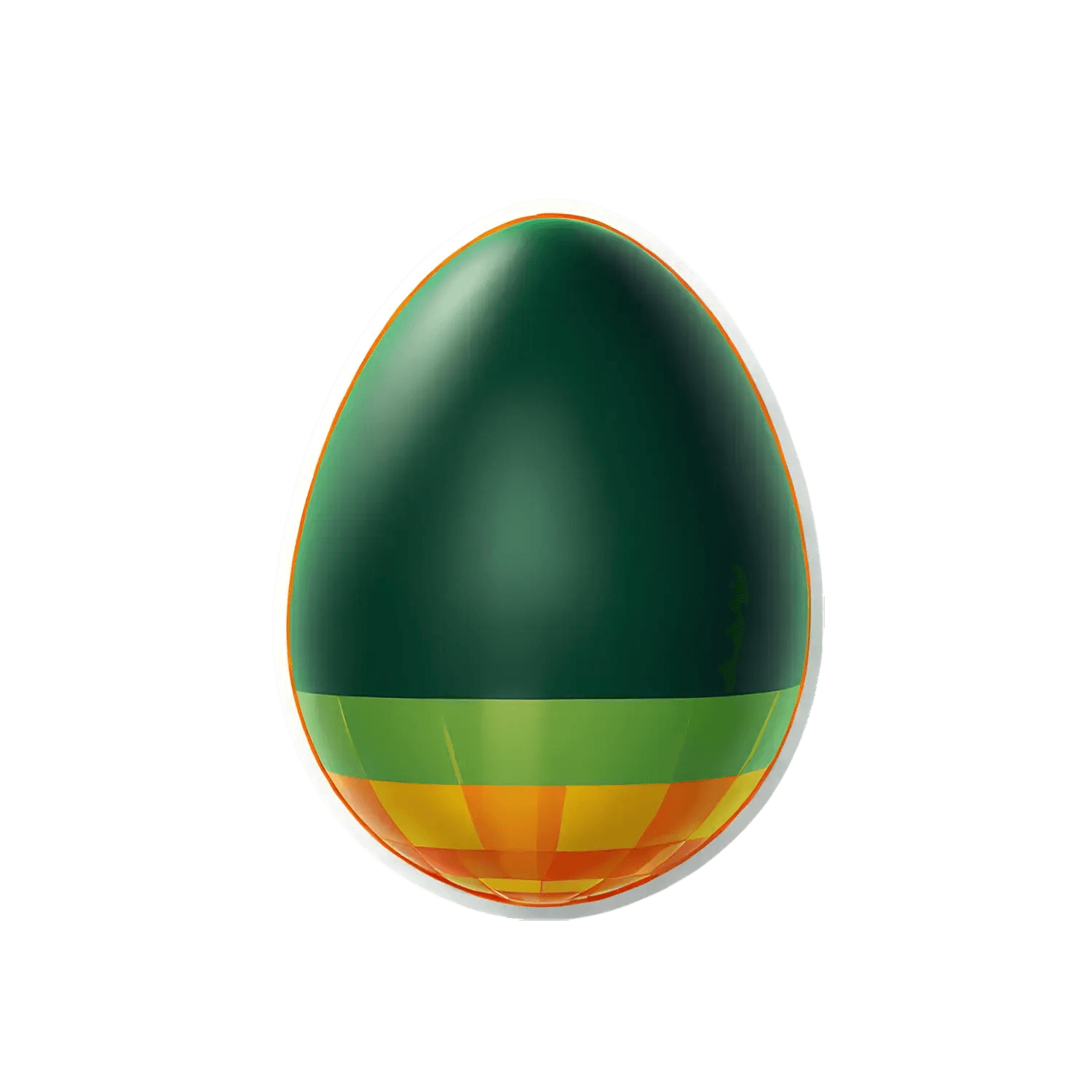 Egg-Shaped UV Sticker - Colorful Gradient Design - Heat Press Transfer