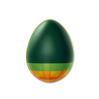 Egg-Shaped UV Sticker - Colorful Gradient Design - Heat Press Transfer