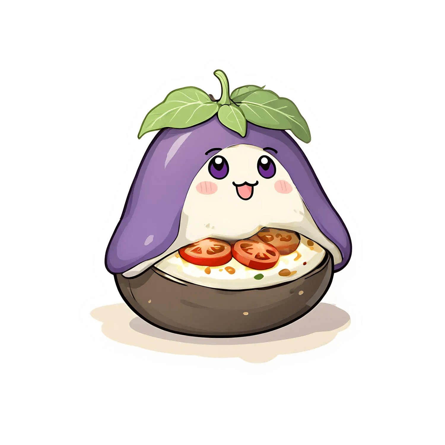 Eggplant Pizza Fantasy - Sticker - Heat Press Transfer
