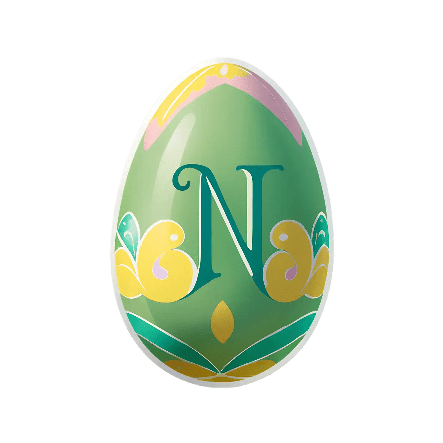 Elegant Monogram N - Sticker - Heat Press Transfer