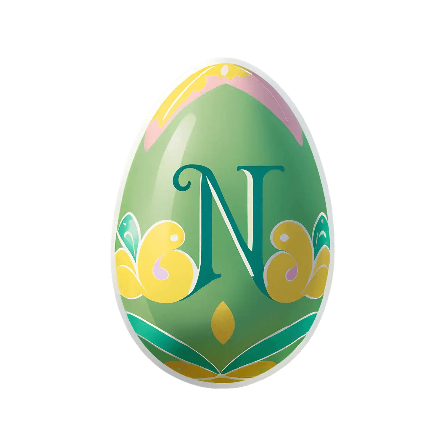 Elegant Monogram N - Sticker - Heat Press Transfer