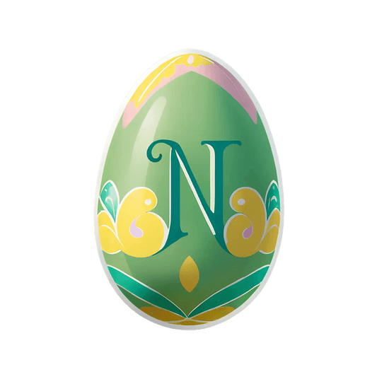 Elegant Monogram N - Sticker - Heat Press Transfer