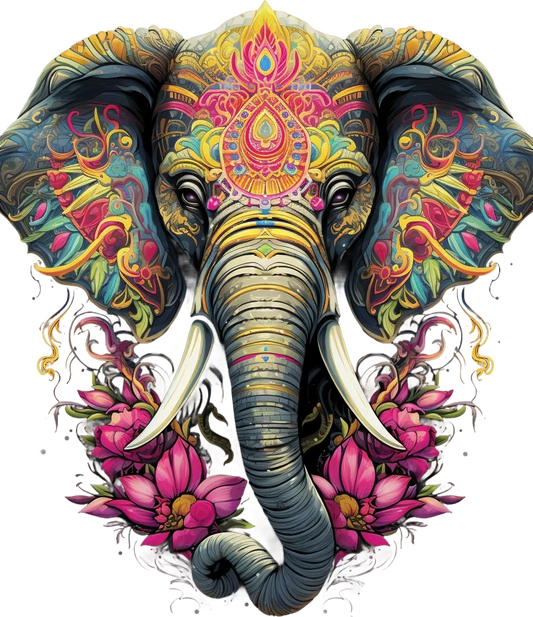Elephant Mandala - DTF Ready to Press - Heat Press Transfer
