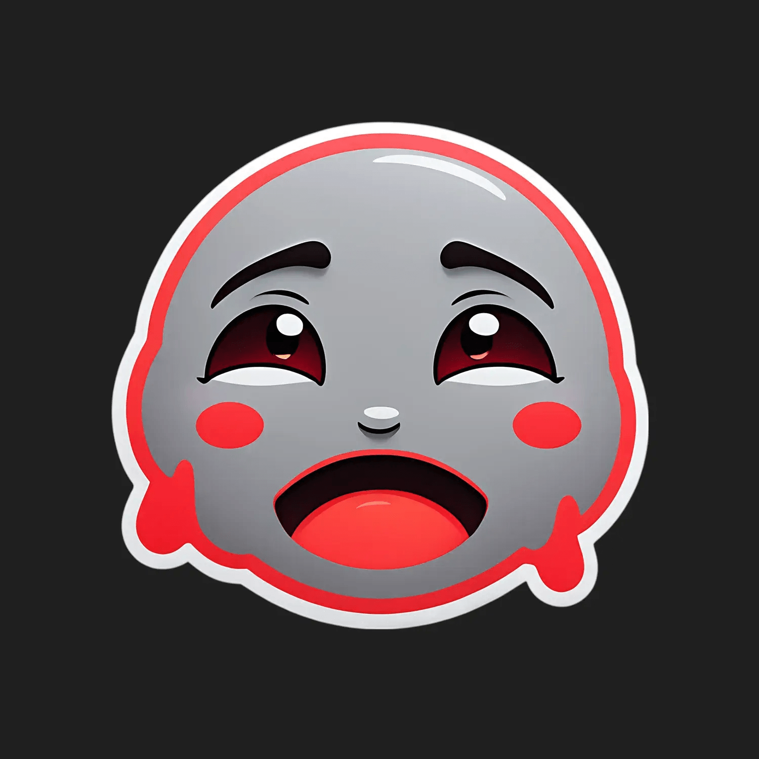 Emoji Face Sticker - UV DTF - Heat Press Transfer