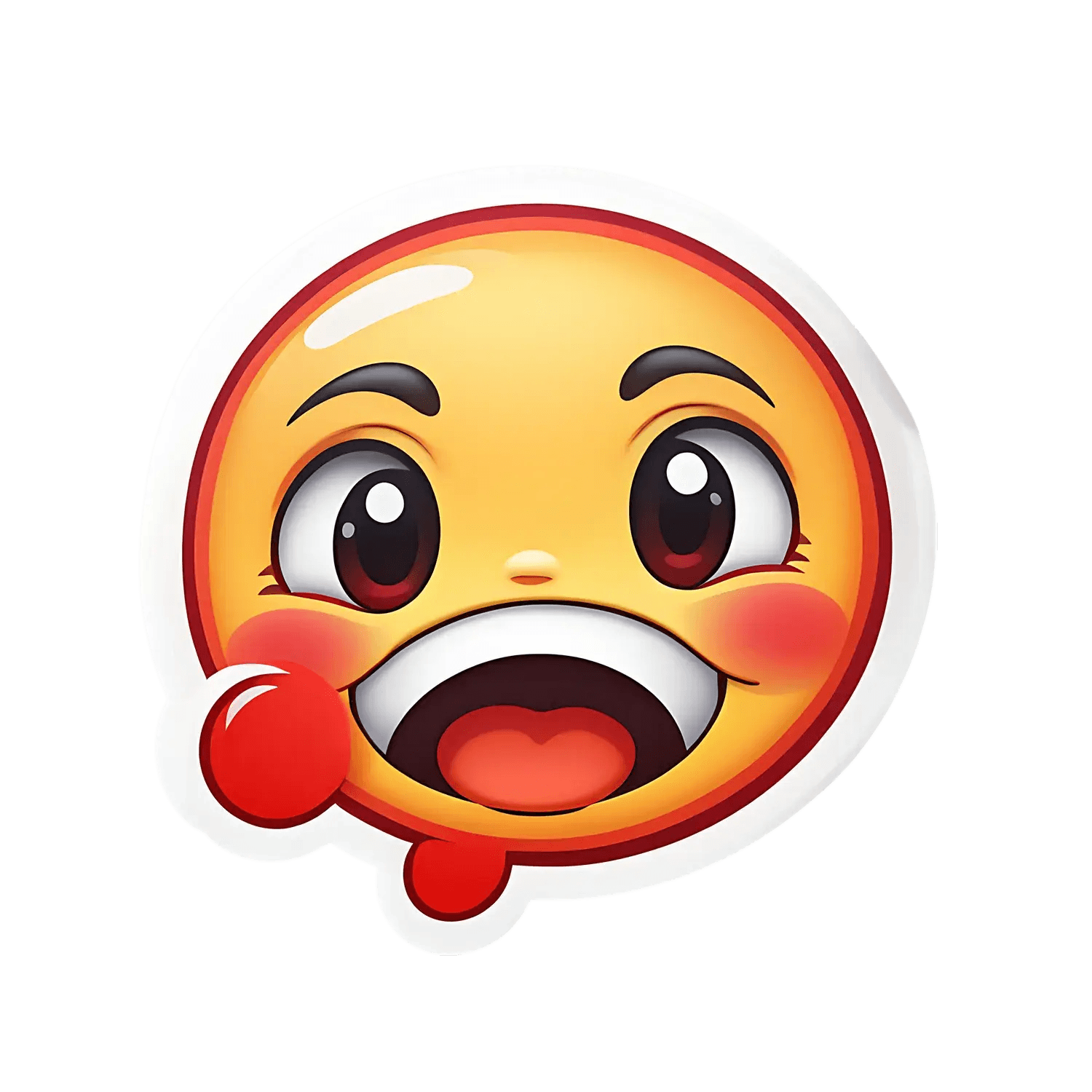 Emoji Face Sticker - UV DTF Sticker - Heat Press Transfer