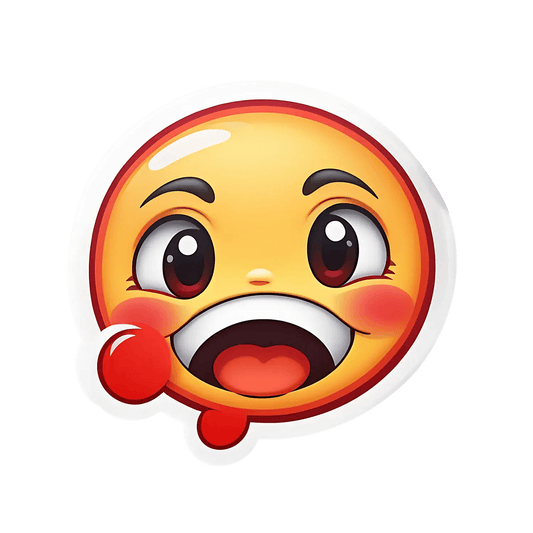 Emoji Face Sticker - UV DTF Sticker - Heat Press Transfer