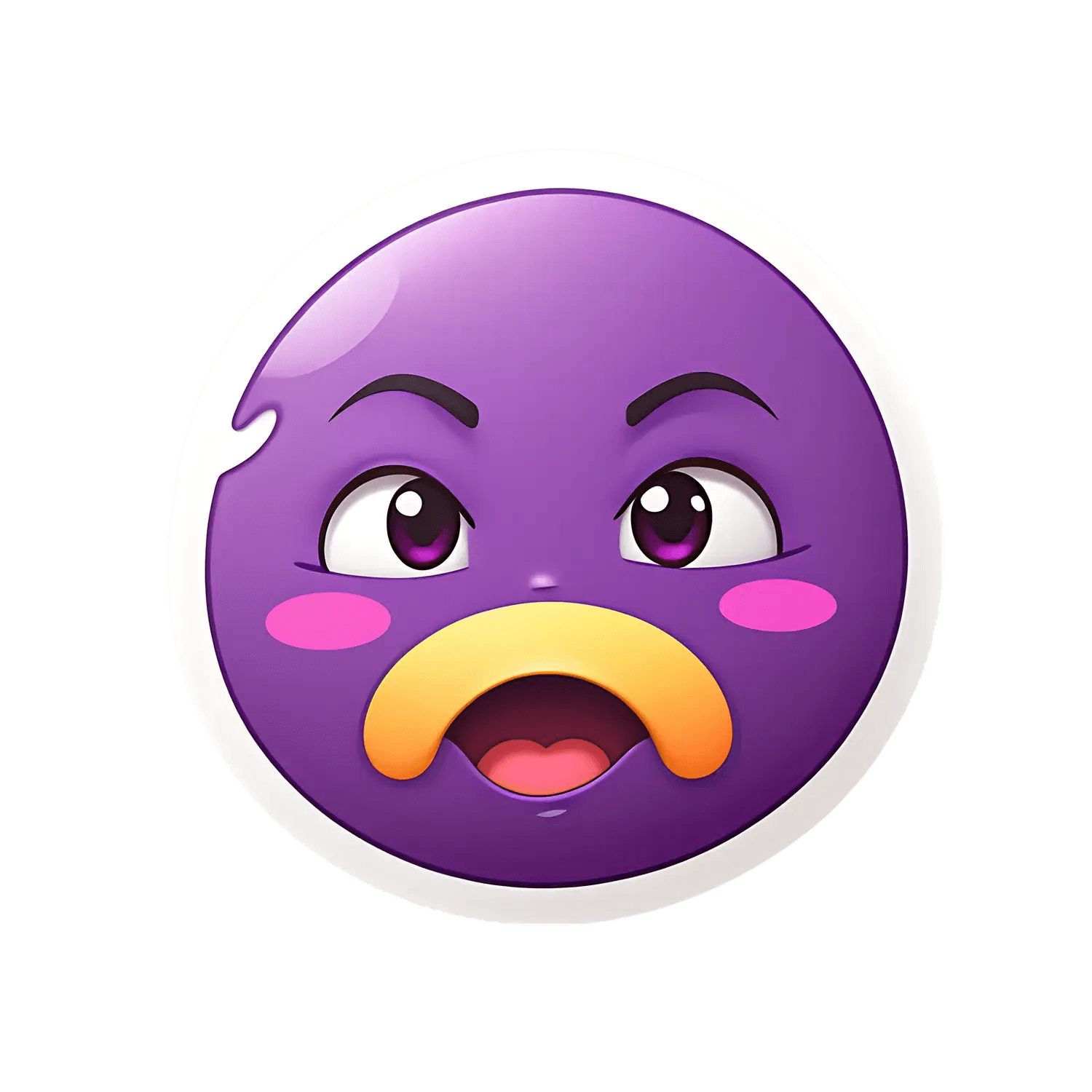 Emoji Face UV DTF Sticker - Heat Press Transfer
