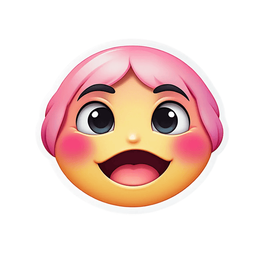 Emoji Girl UV Sticker - Cute & Vibrant - Heat Press Transfer