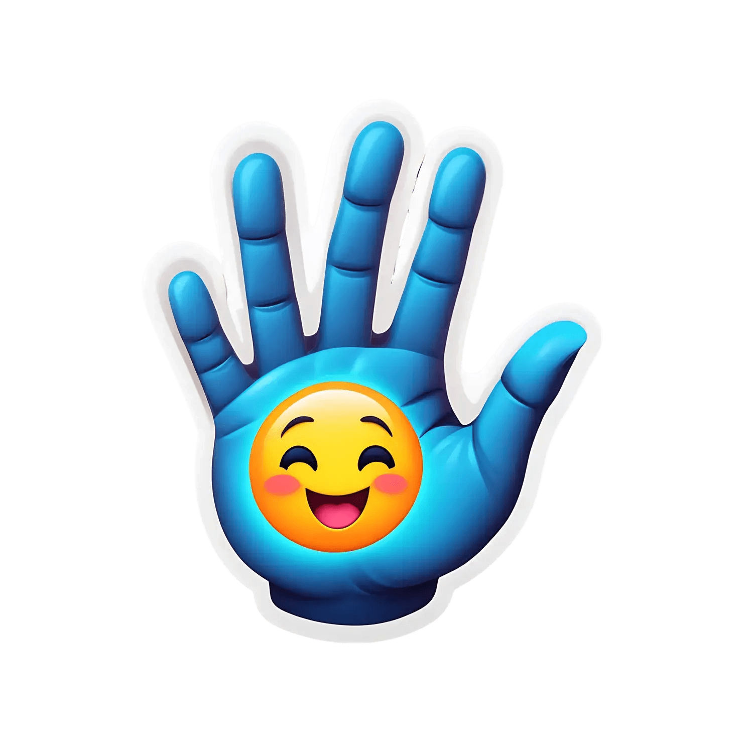 Emoji Hand Sticker - Vibrant and Fun - Heat Press Transfer