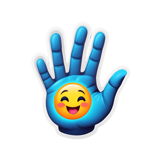 Emoji Hand Sticker - Vibrant and Fun - Heat Press Transfer