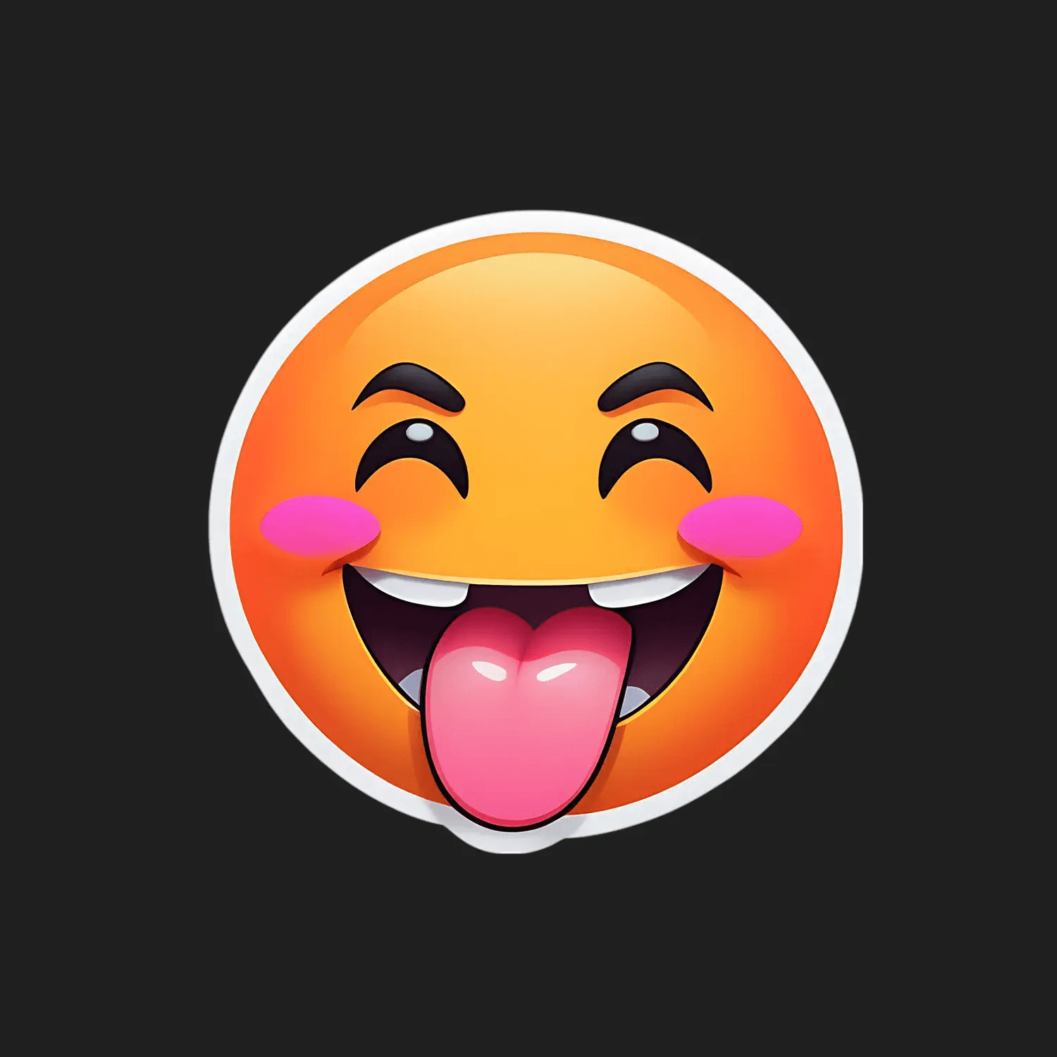 Emoji Joy - UV DTF Sticker - Heat Press Transfer