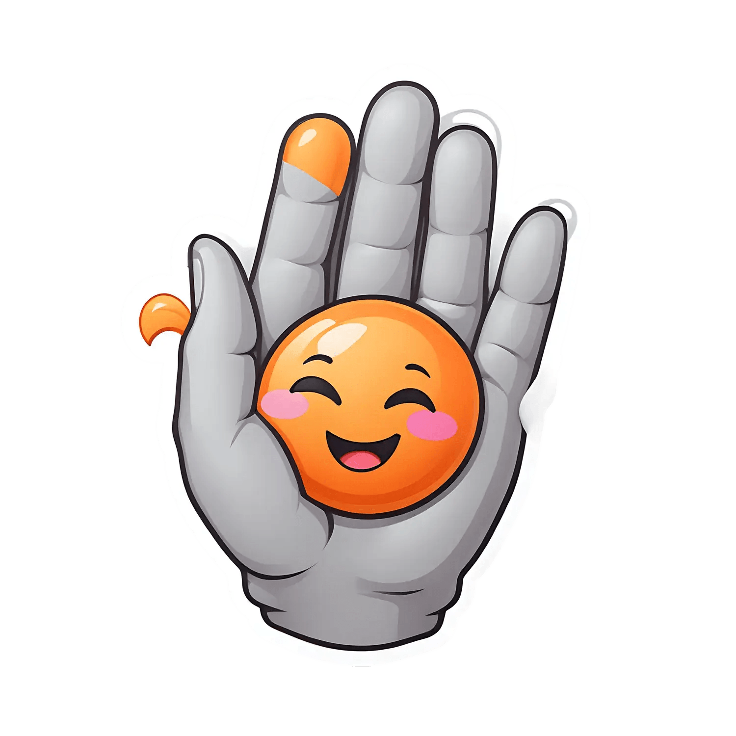 Emoji Palm Sticker - Cute and Playful - Heat Press Transfer