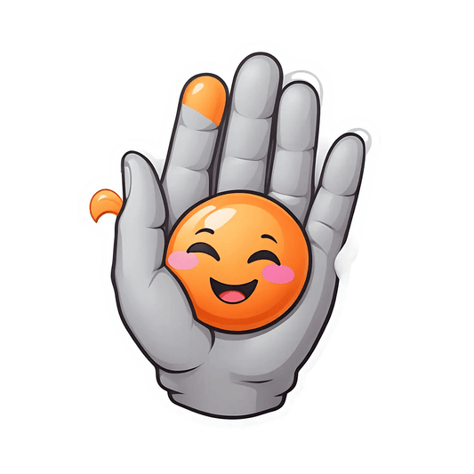 Emoji Palm Sticker - Cute and Playful - Heat Press Transfer