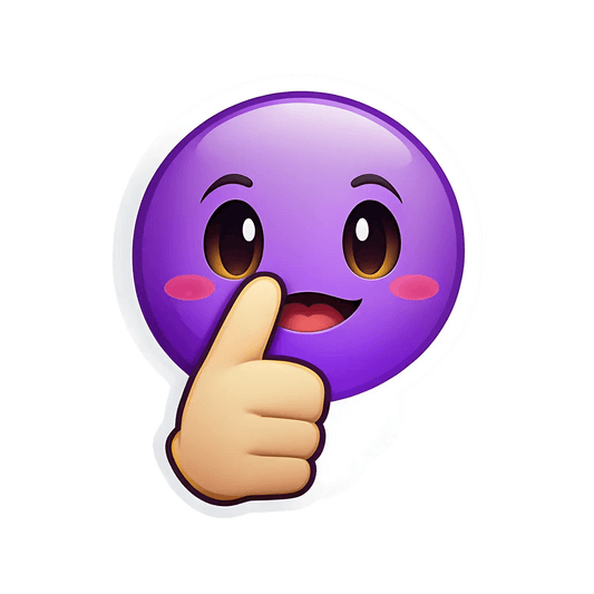 Emoji Quiet Gesture - UV DTF Sticker - Heat Press Transfer