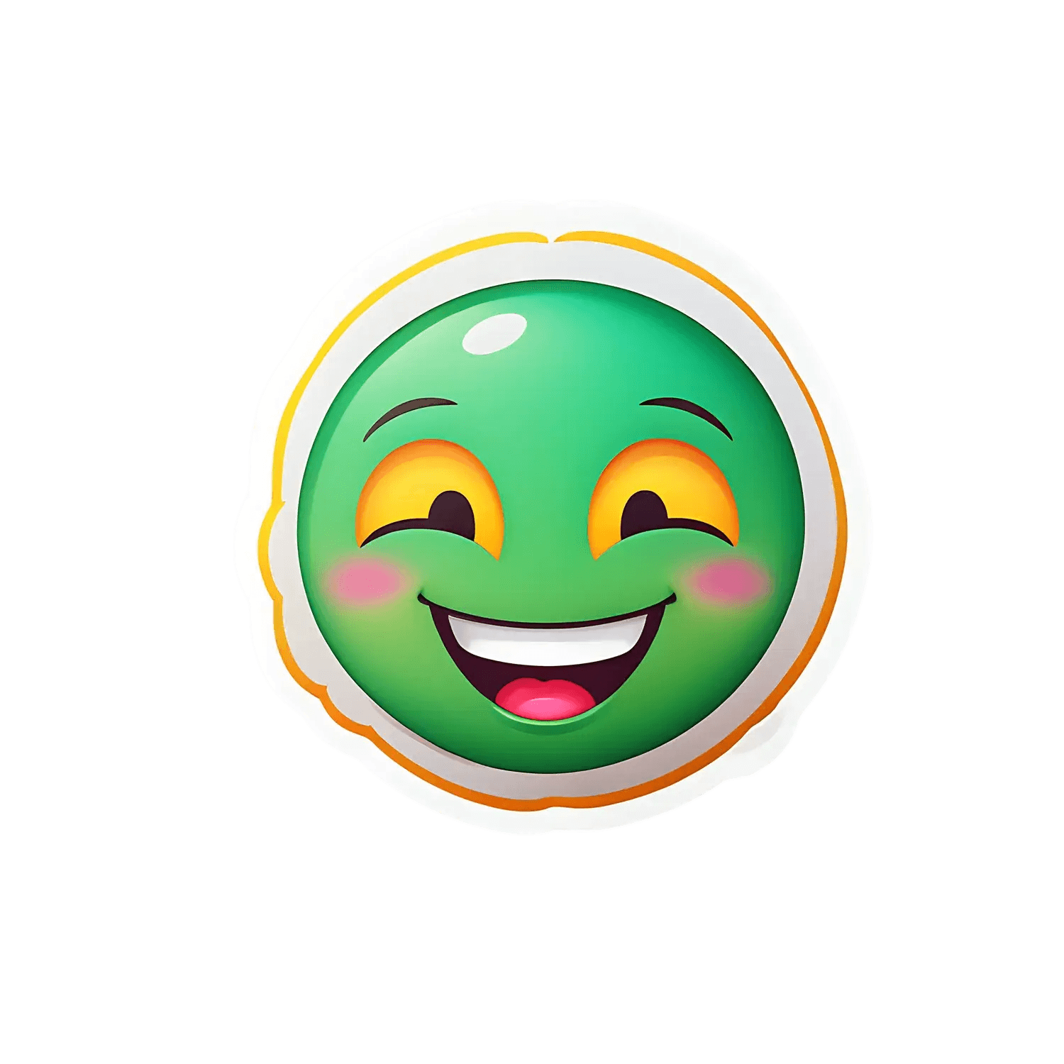 Emoji Smile - UV DTF Sticker - Heat Press Transfer