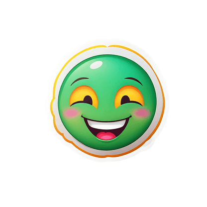 Emoji Smile - UV DTF Sticker - Heat Press Transfer