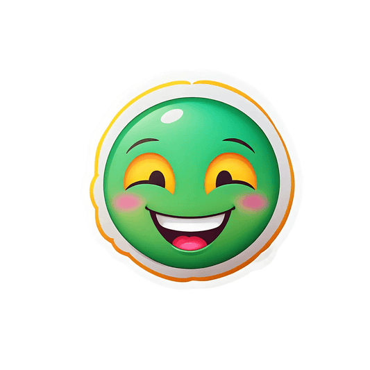 Emoji Smile - UV DTF Sticker - Heat Press Transfer